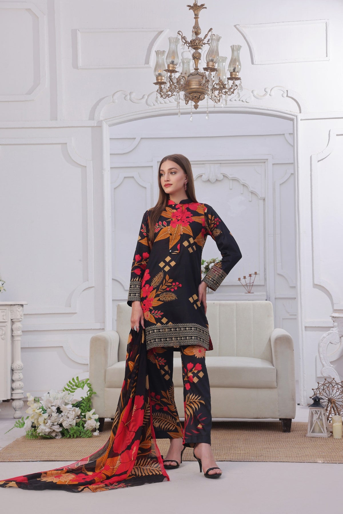 FIOREN-Embroidered 3pc