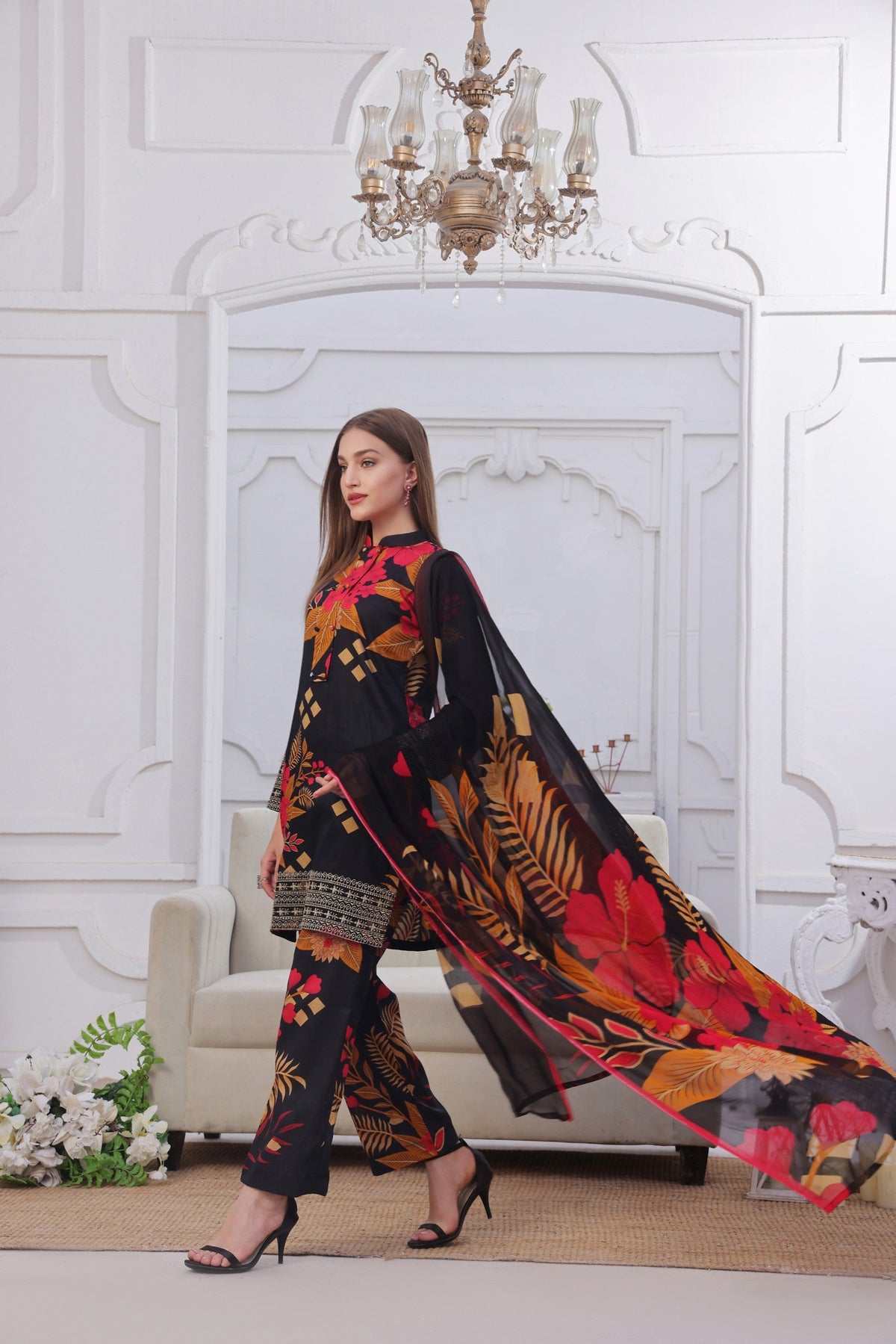 FIOREN-Embroidered 3pc