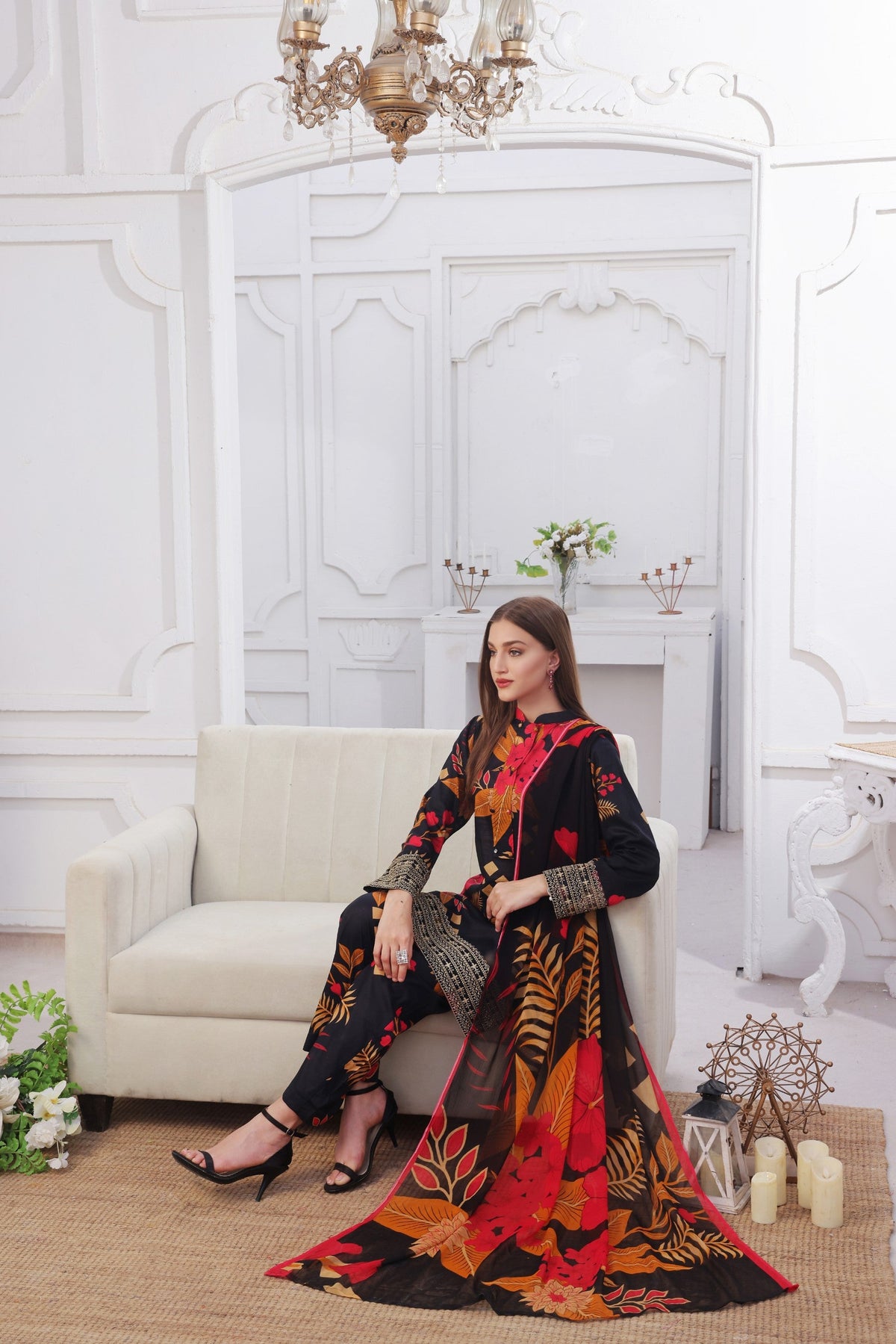 FIOREN-Embroidered 3pc