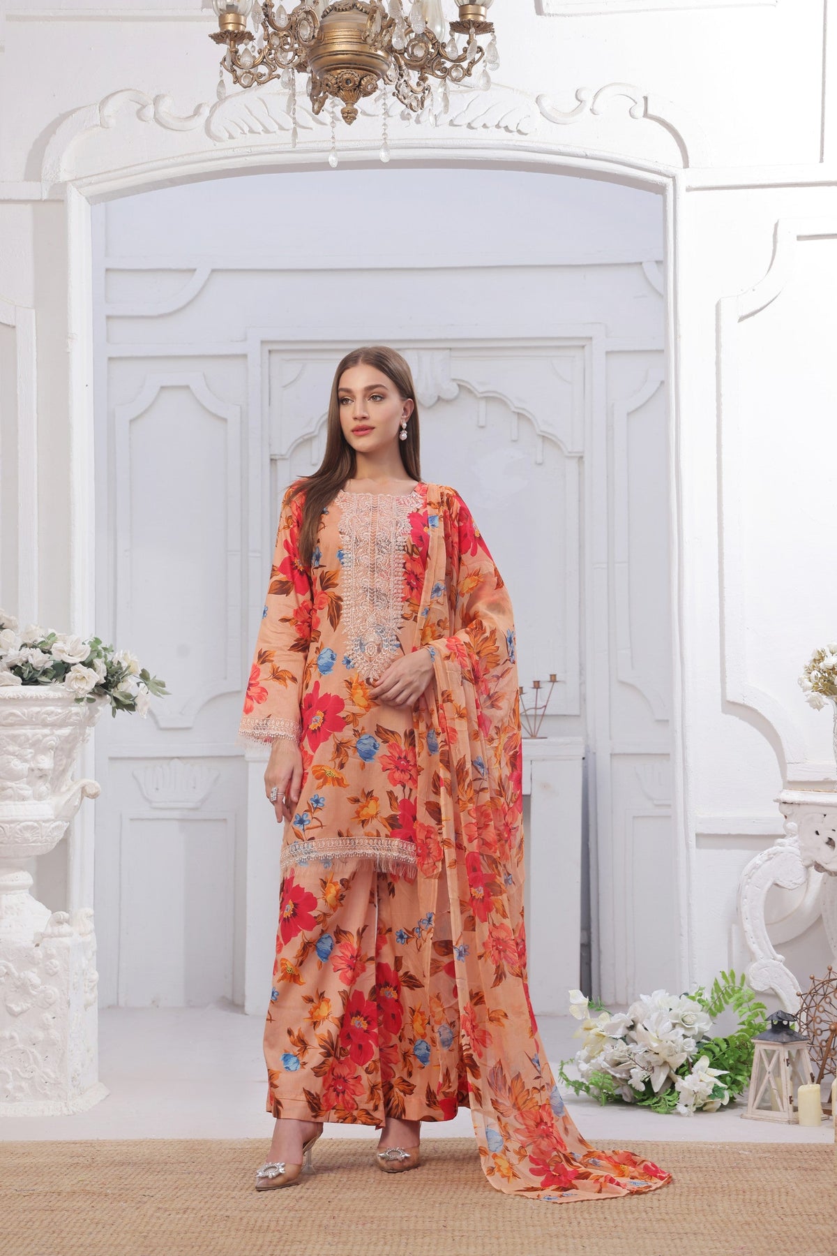 FAYLIN-Embroidered 3pc
