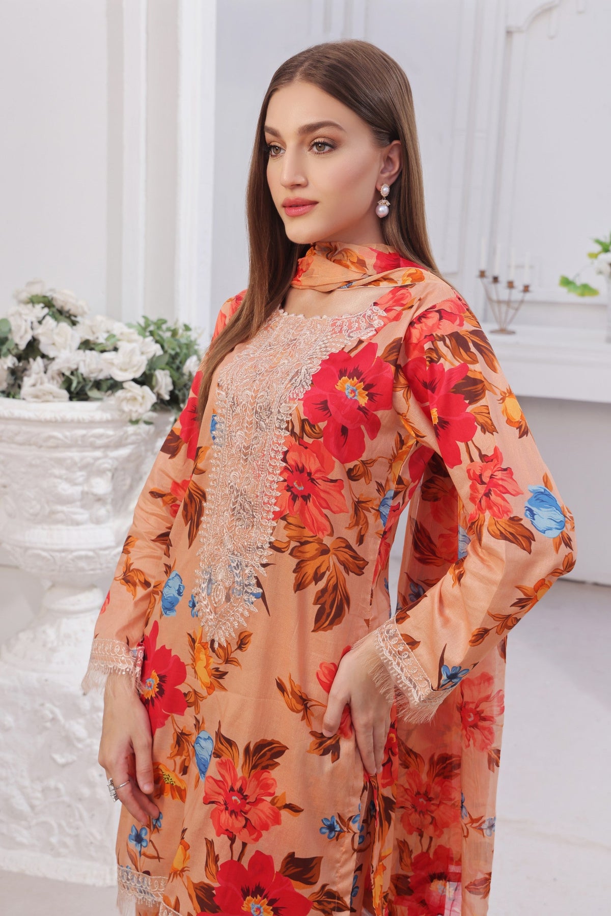 FAYLIN-Embroidered 3pc