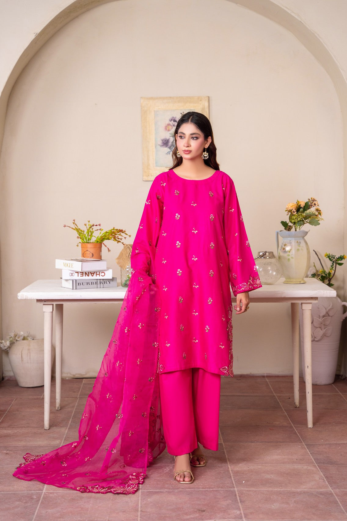 Pink Rose 3pc
