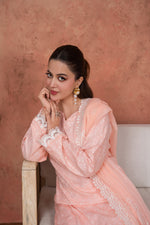 Peach Opaline Heirloom-Embroidered 3pc