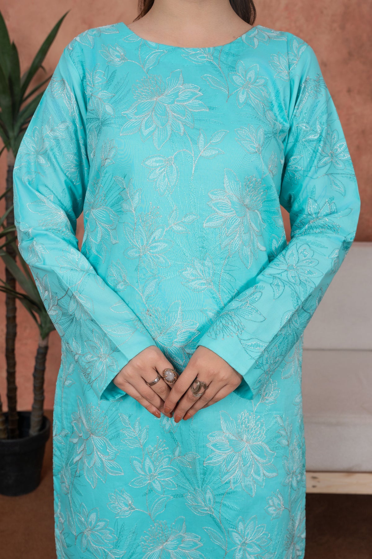Aqua Lumière-Embroidered 3pc