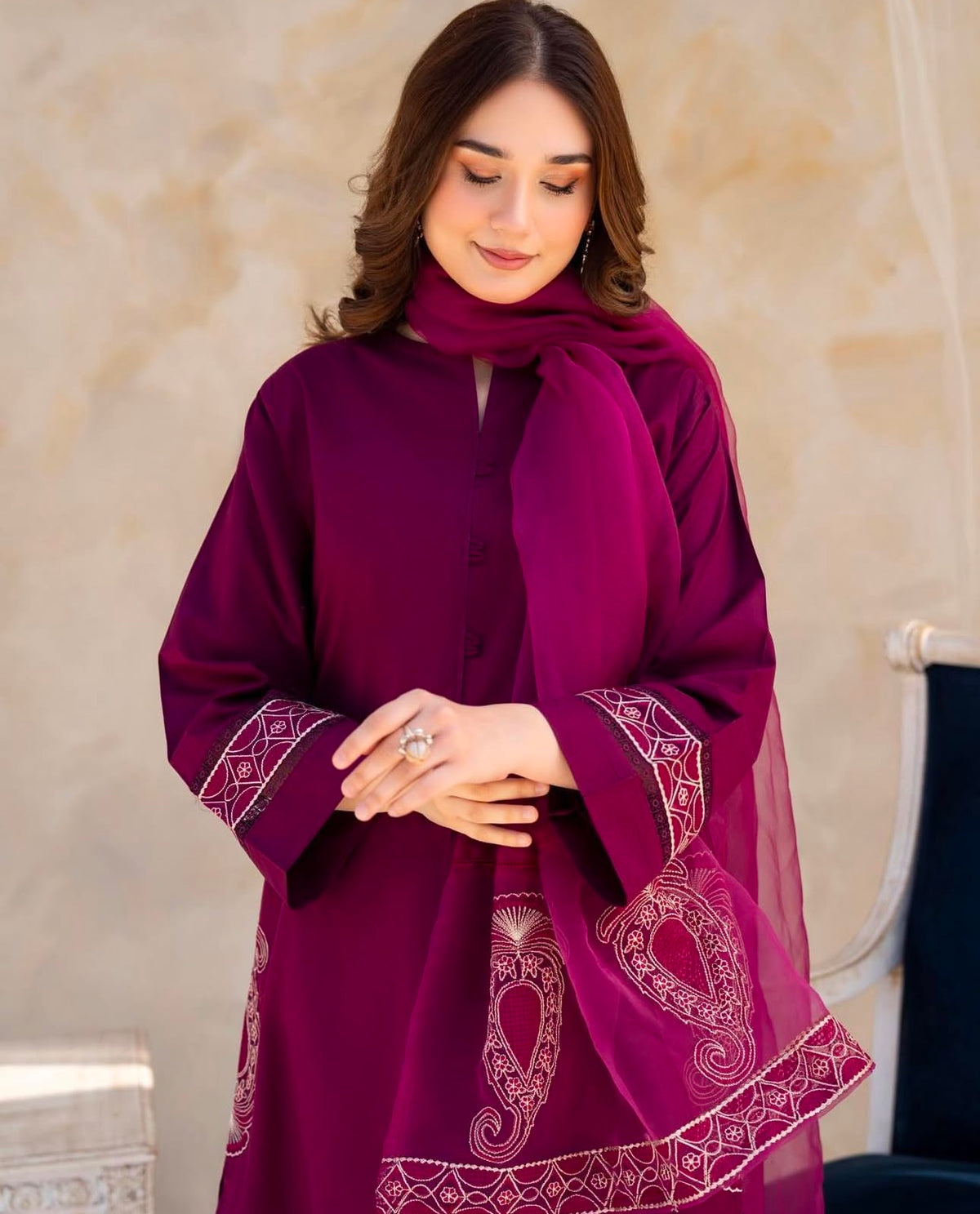 Calico 3Pcs Stitched