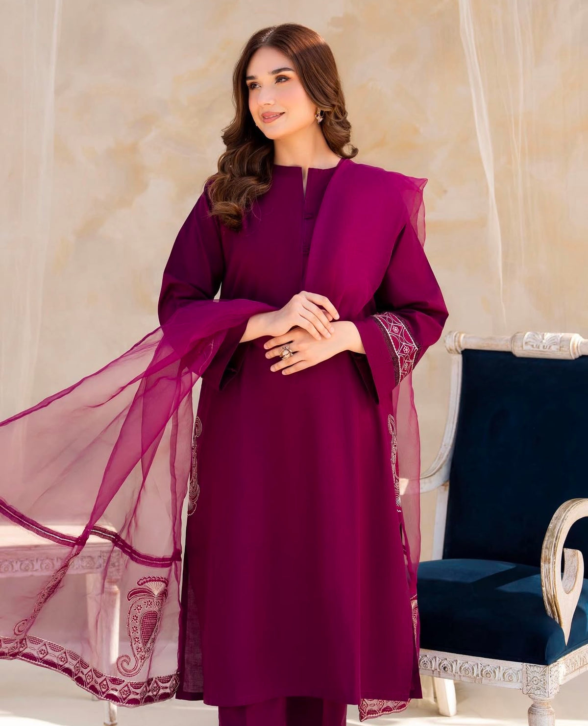 Calico 3Pcs Stitched