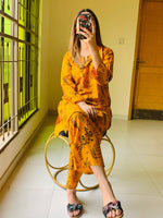 Floral Leaf Print 2Pcs Stitched