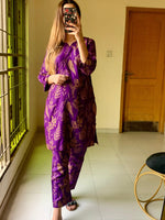 Floral Leaf Print 2Pcs Stitched