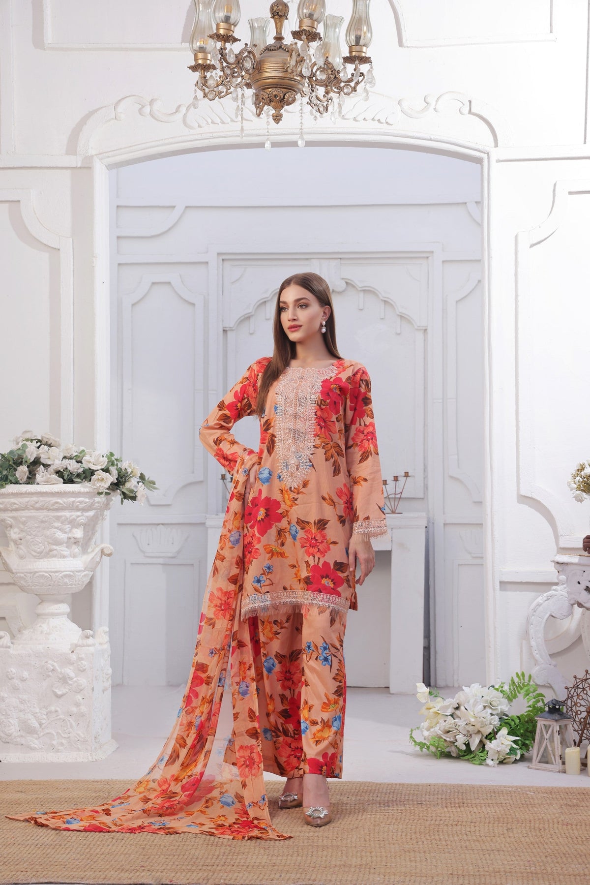 FAYLIN-Embroidered 3pc