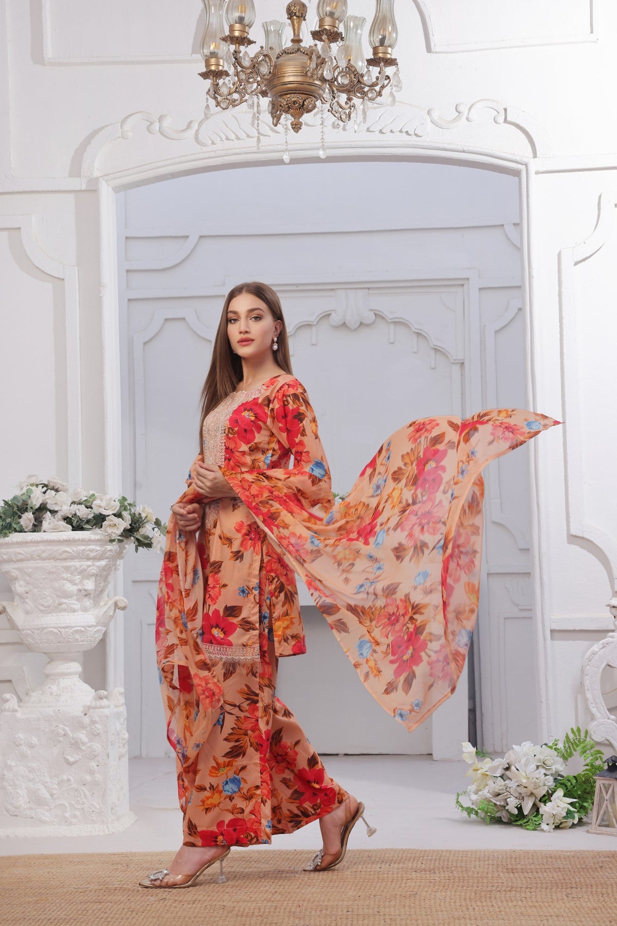 FAYLIN-Embroidered 3pc