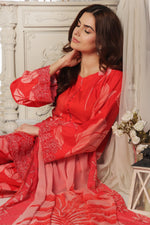 ZAFINA-Embroidered 3pc