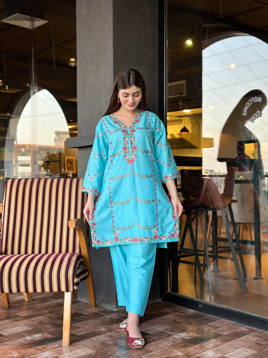 " EMIRE " 2Pcs Stitched Embroidered Suit