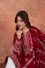 Burgundy Royale Festive-Embroidered 3pc