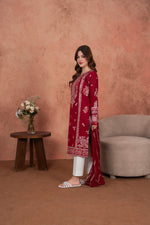 Burgundy Royale Festive-Embroidered 3pc
