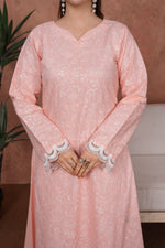 Peach Opaline Heirloom-Embroidered 3pc
