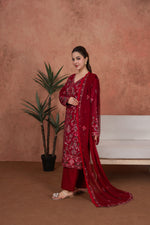 Crimson Mehr Royale-Embroidered 3pc