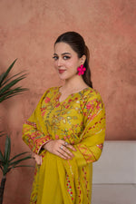 Marigold Jardin Festive-Embroidered 3pc