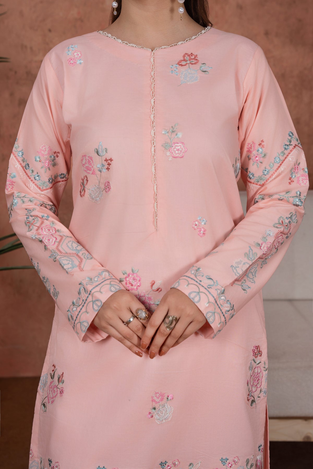 Blush Seraphine-Embroidered 3pc