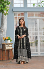 Embroidery Long Frock Stitched 3-pc