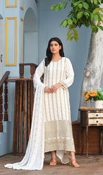 Embroidery Long Frock Stitched 3-pc