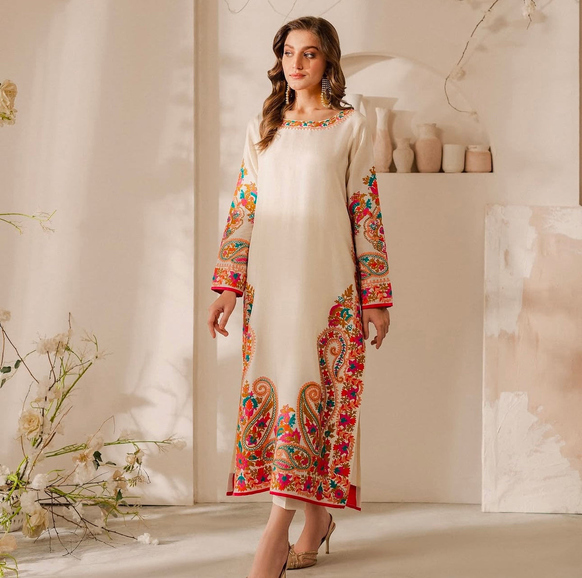 Beyaz Printed 3pc