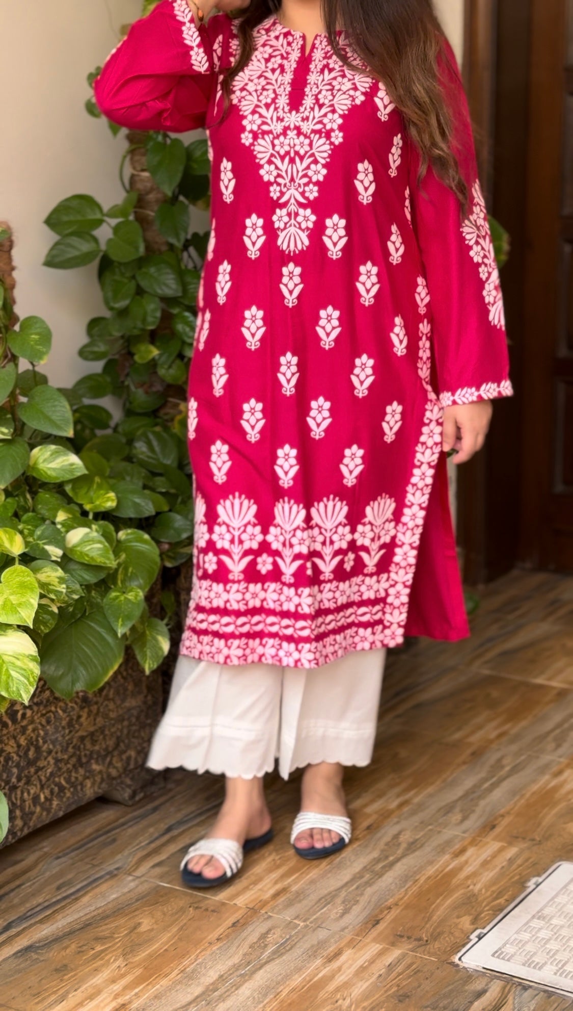 chicken karahi dress design Minha Stitched Chicken kari Embroidery Dress PARVEEN NAAZ