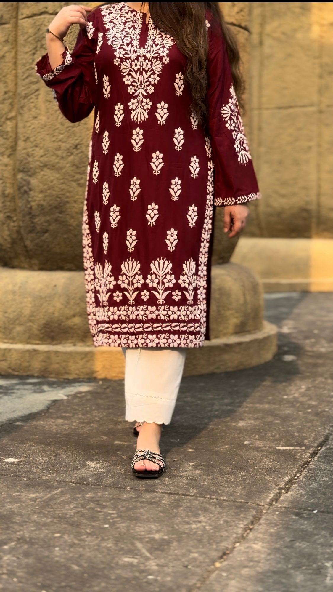 FOXY Embossed Indian Chicken Kari Kurti