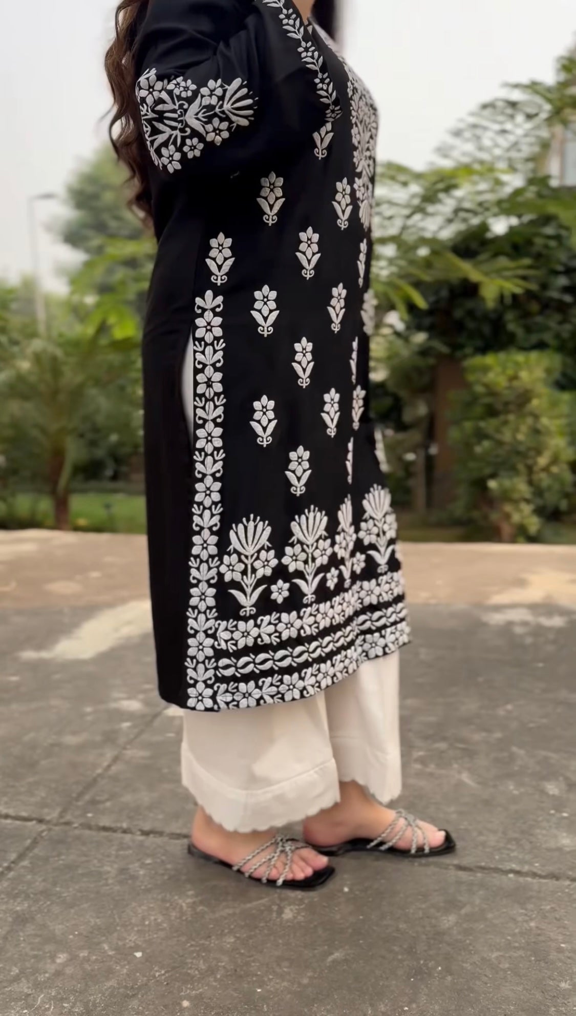 chicken karahi dress design 84 Chikankari ideas