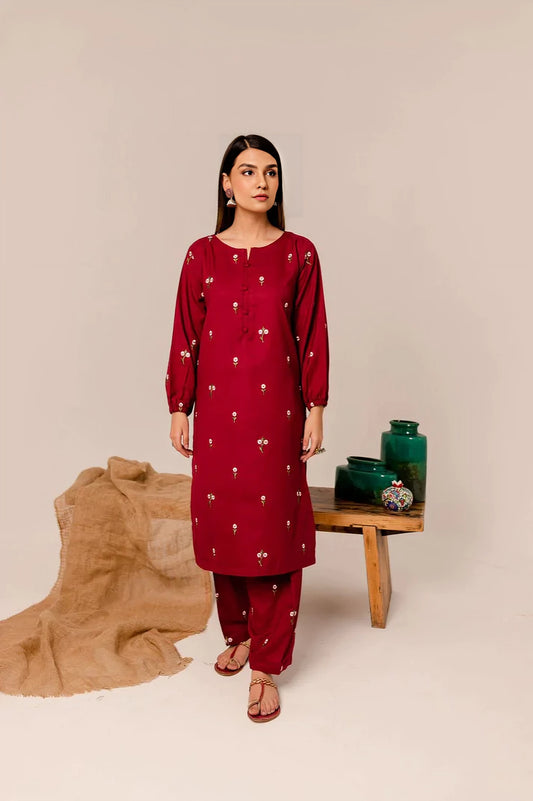 Baaz 2Pcs Stitched Embroidered Dress